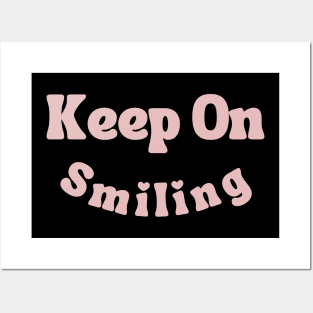 Keep on smiling, women's trendy smiley face summer shirt Posters and Art